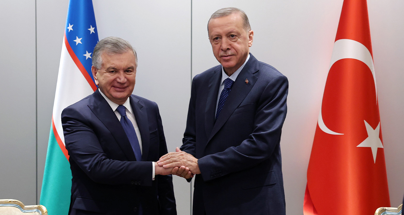 Cumhurbaşkanı Erdoğan Özbekistan Cumhurbaşkanı Mirziyoyev ile görüştü