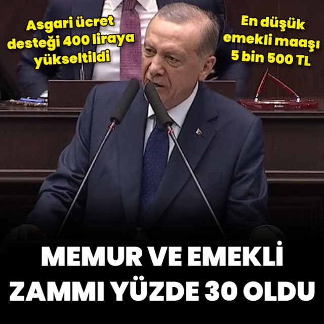 Son dakika haberi Memur ve emekli zammı yüzde 30 oldu