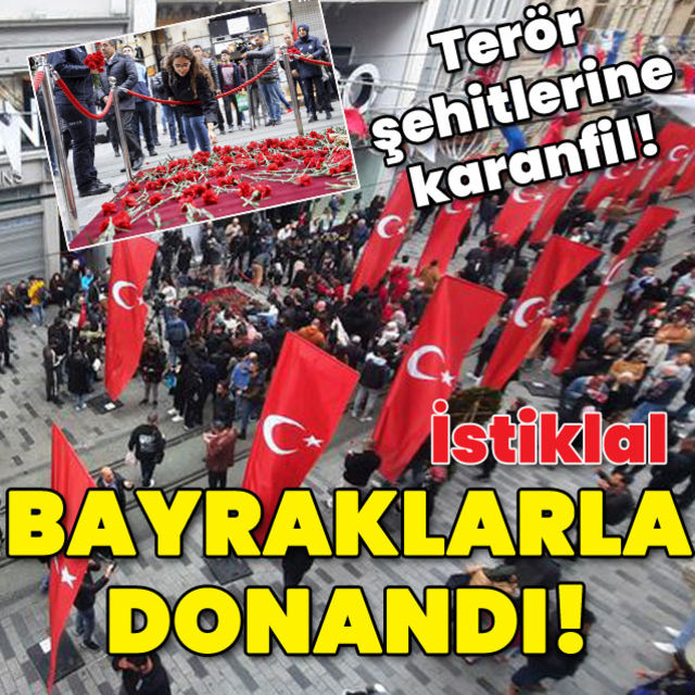 Terör şehitleri anılıyor! İstiklal bayraklarla donandı