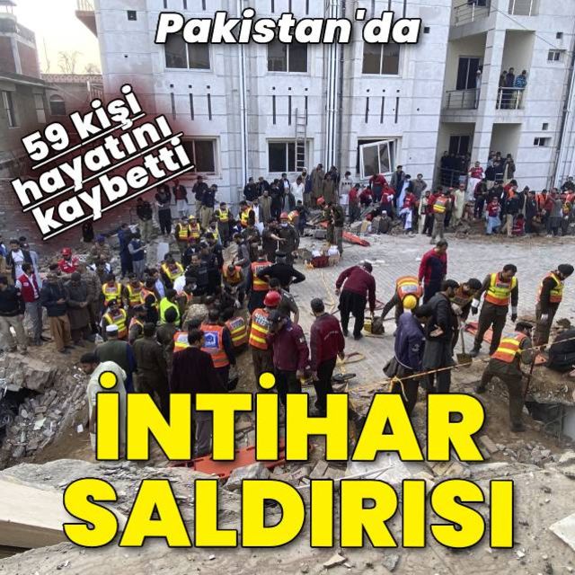 Pakistan da bir camiye intihar saldırısı: 59 ölü