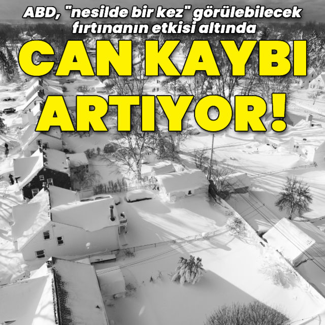 ABD nesilde bir kez görülebilecek  kar fırtınasının etkisi altında Can kaybı artıyor