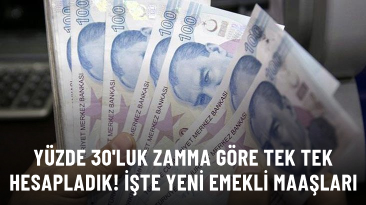 Yüzde 30 luk zamma göre tek tek hesapladık İşte yeni emekli maaşları