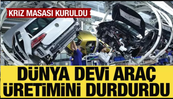 Volkswagen sebebi bilinmeyen sistem arızası sebebiyle araç üretimini durdurdu