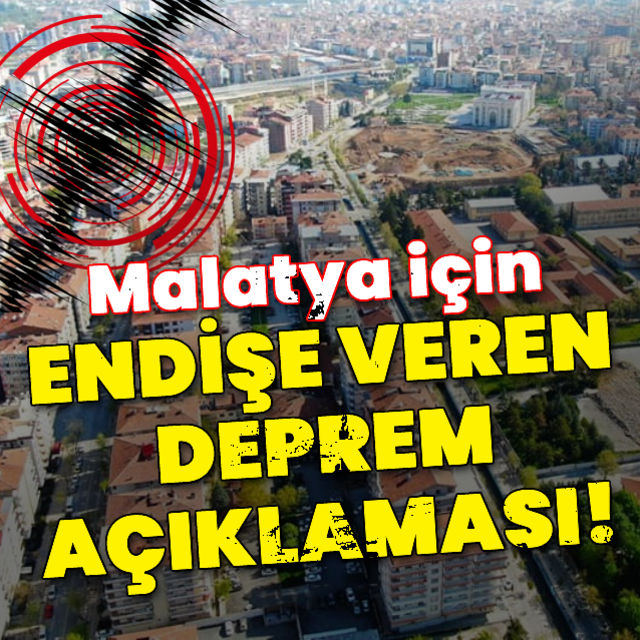 Malatya Jeoloji Mühendisleri Odası Başkanı 6.5 ile 7.2 arasında deprem bekleniyor