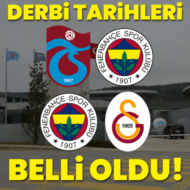 Trabzonspor-Fenerbahçe ve Fenerbahçe-Galatasaray derbilerinin tarihleri belli oldu! Giriş: 09.12.2022 - 19:31 Güncelleme: 09.12.2022 - 20:05