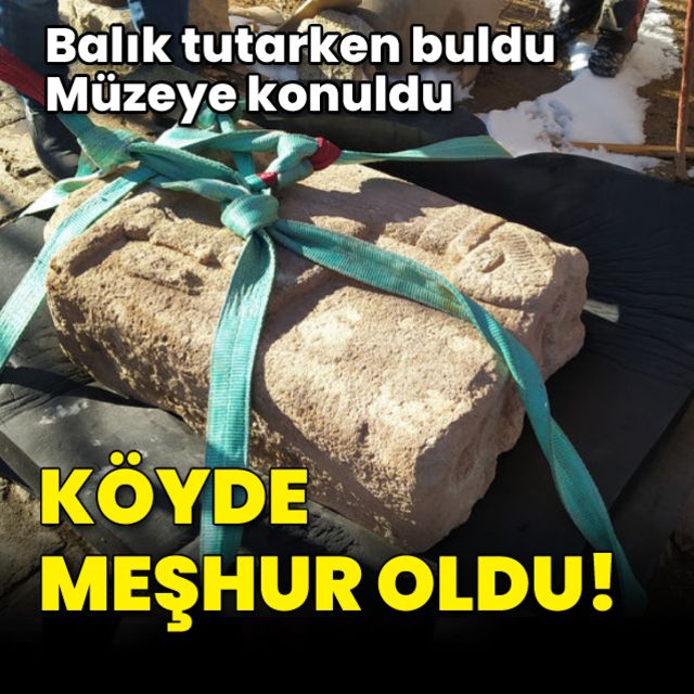 Kızılırmak ta balık tutarken bulduğu tarihi eseri müzeye kazandırdı