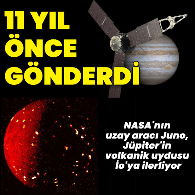 NASA nın uzay aracı Juno Jüpiter'in volkanik uydusu İo'ya ilerliyor