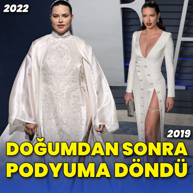 Adriana Lima doğumdan sonra podyuma döndü