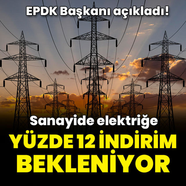 Sanayi elektriğinde yüzde 12 indirim bekleniyor