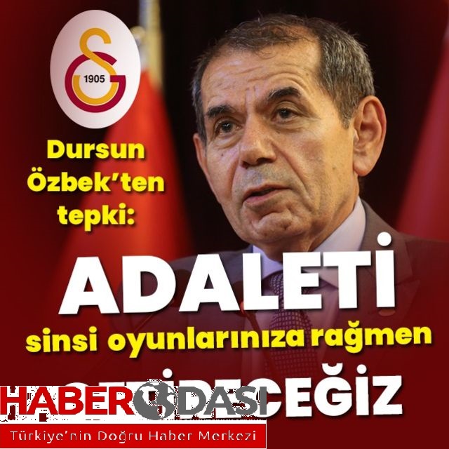 Dursun Özbek Sinsi oyunlara rağmen adaleti getireceğiz