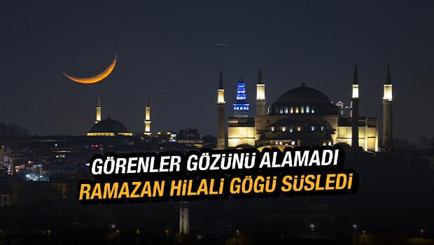 Ramazan Hilali göğü süsledi