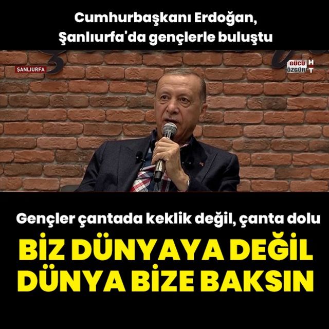 Cumhurbaşkanı Erdoğan Şanlıurfa da gençlerle buluştu