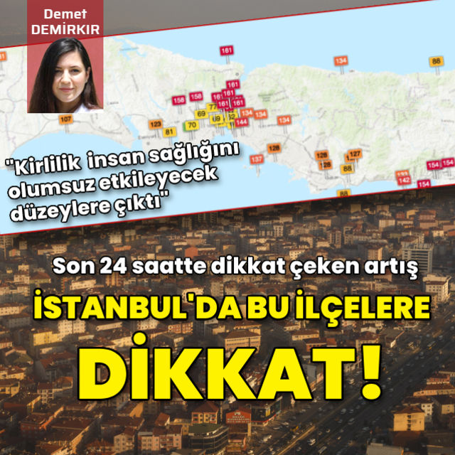 Hava kirliliğinde endişe yaratan artış İstanbul da bu ilçelere dikkat