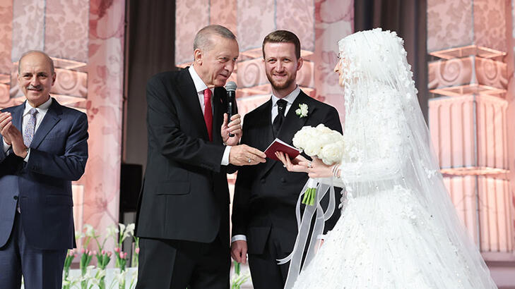 Cumhurbaşkanı Erdoğan yeğeni Usame Erdoğanın nikah törenine katıldı